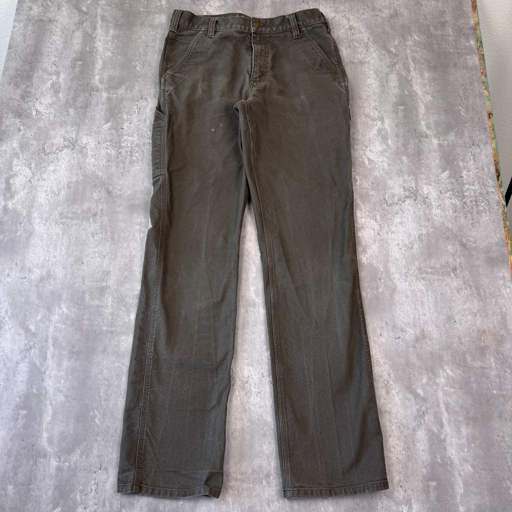 Carhartt Carpenter Pants Mens 32x36 Brown Relaxed Fit Stretch Work 103279